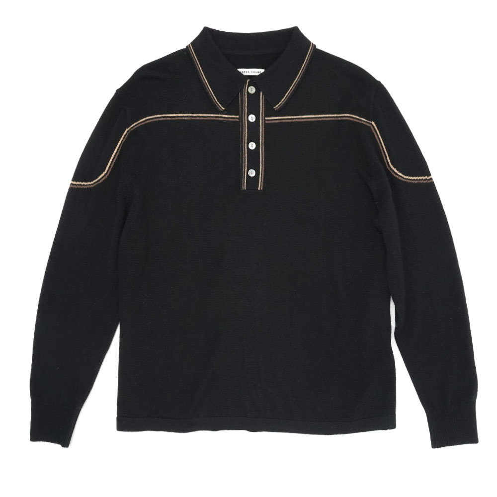 KOWALSKI KNIT POLO BLACK TAN_