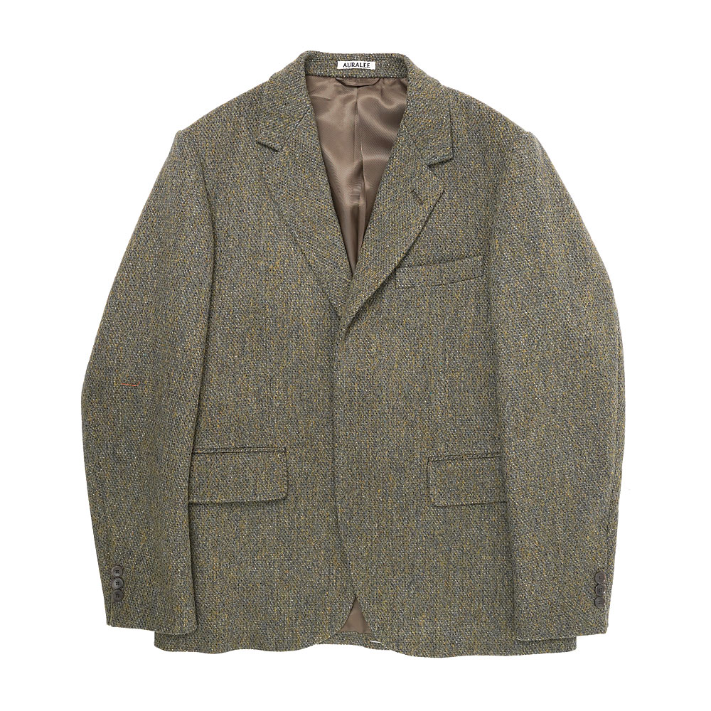 BRITISH WOOL TWEED OVER JACKET A23AJ01BT OLIVE TWEED