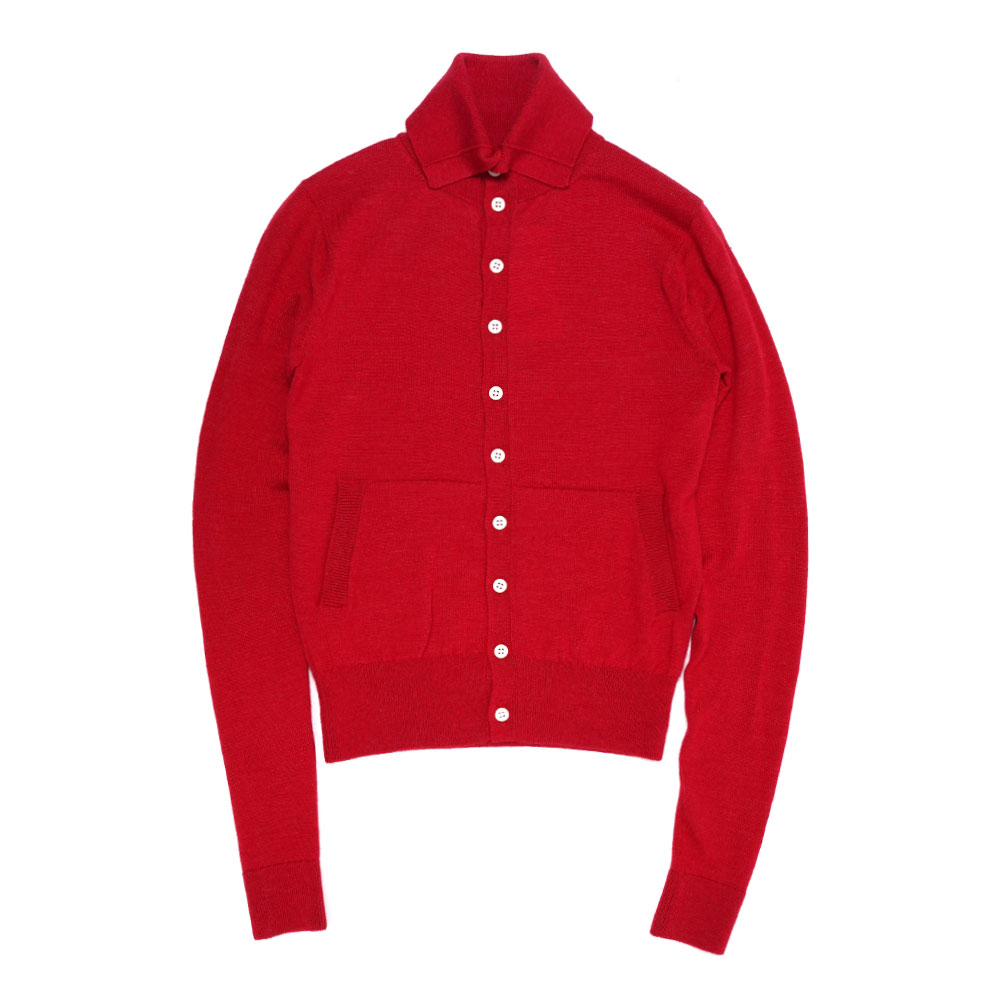 POLO KNIT CARDIGAN RED