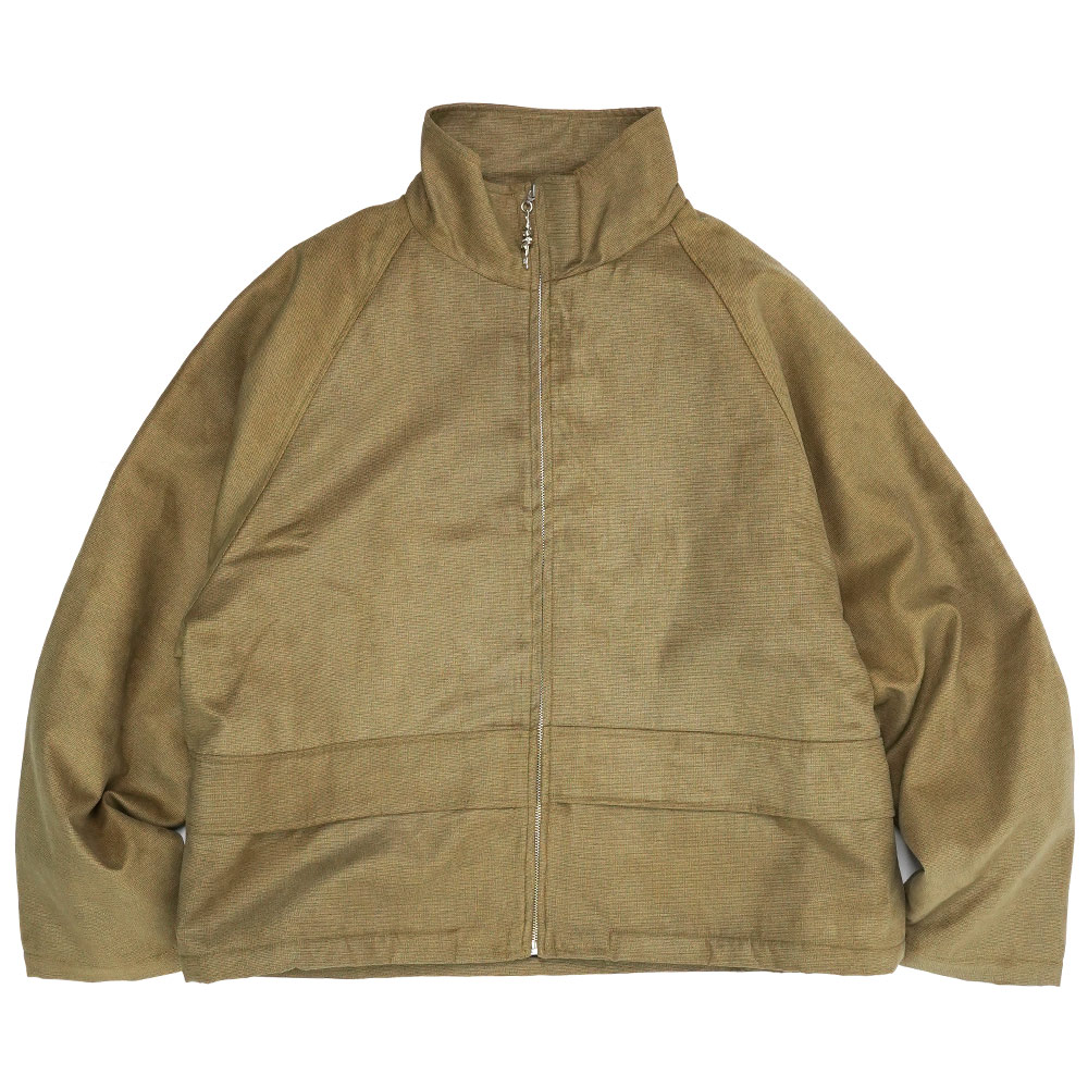 MICROCHEQUERED NYLON PARKA JACKET OLIVE/MUSTARD_