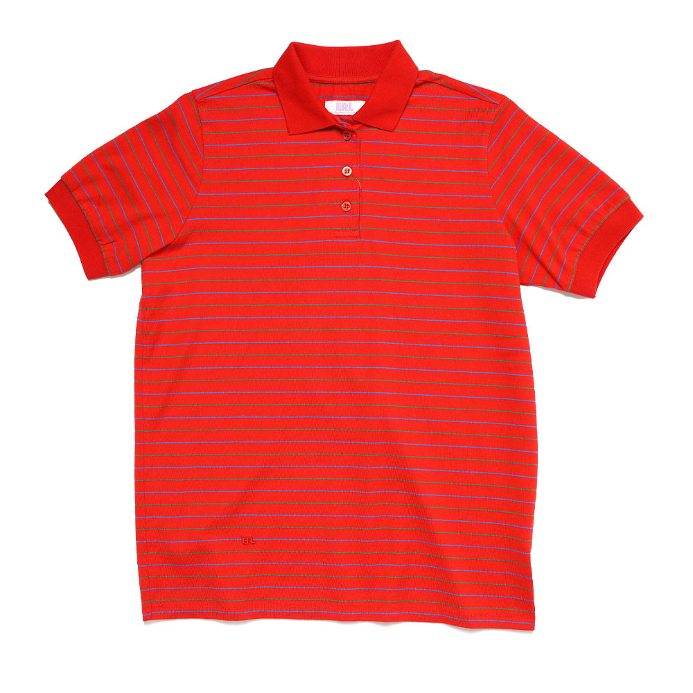 UNISEX STRIPED POLO JERSEY RED _