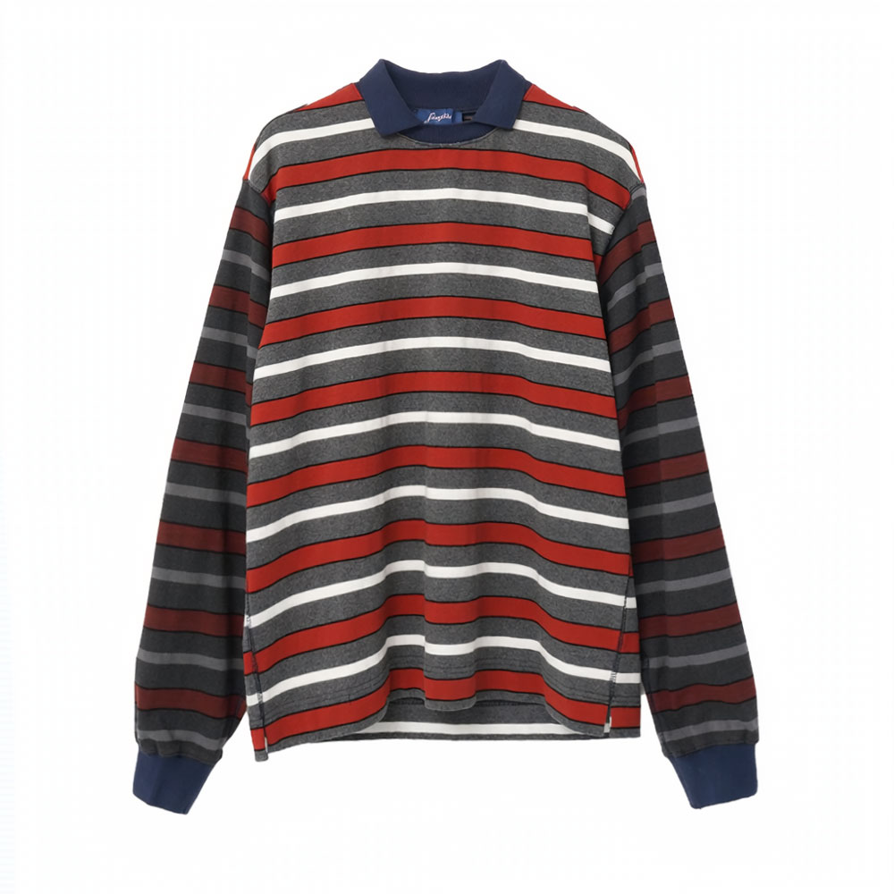 HORIZONTAL LS GREY/RED/WHITE