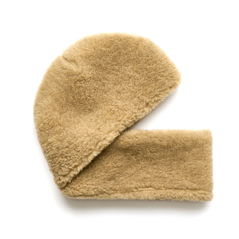 SNOOD DUSTY NATURAL CURLY WOOL