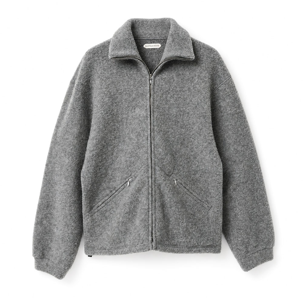 WOOL FLEECE JACKET GRAY