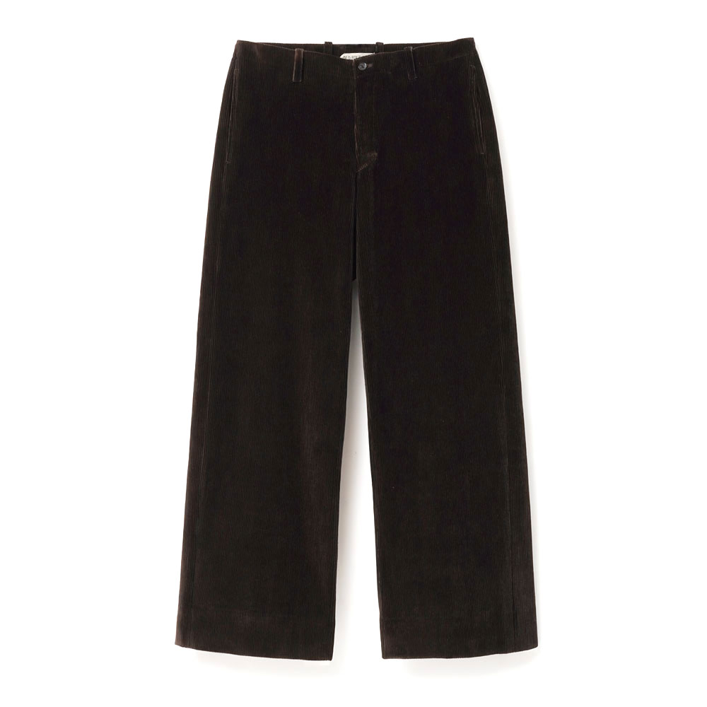COTTON & RAYON CORDUROY PANTS DARK BROWN
