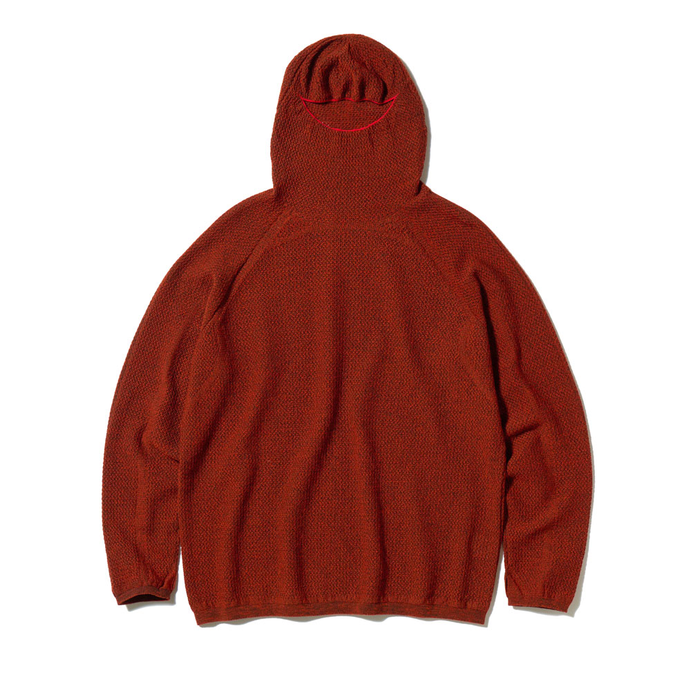 GZ36308 PERFORATED WHOLEGARMENT KNIT TOP SCARLET
