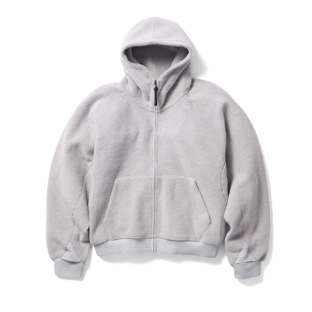 GZ35304 WOOL FLEECE HOODIE ASH GRAY