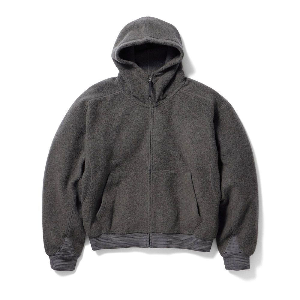 GZ35304 WOOL FLEECE HOODIE DARK LAVA