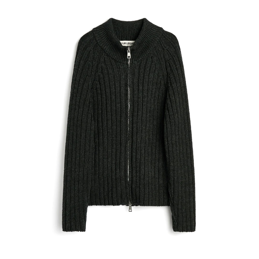ULTRA ZIP FLUNNEL CHARCOAL DRY MERINO WOOL