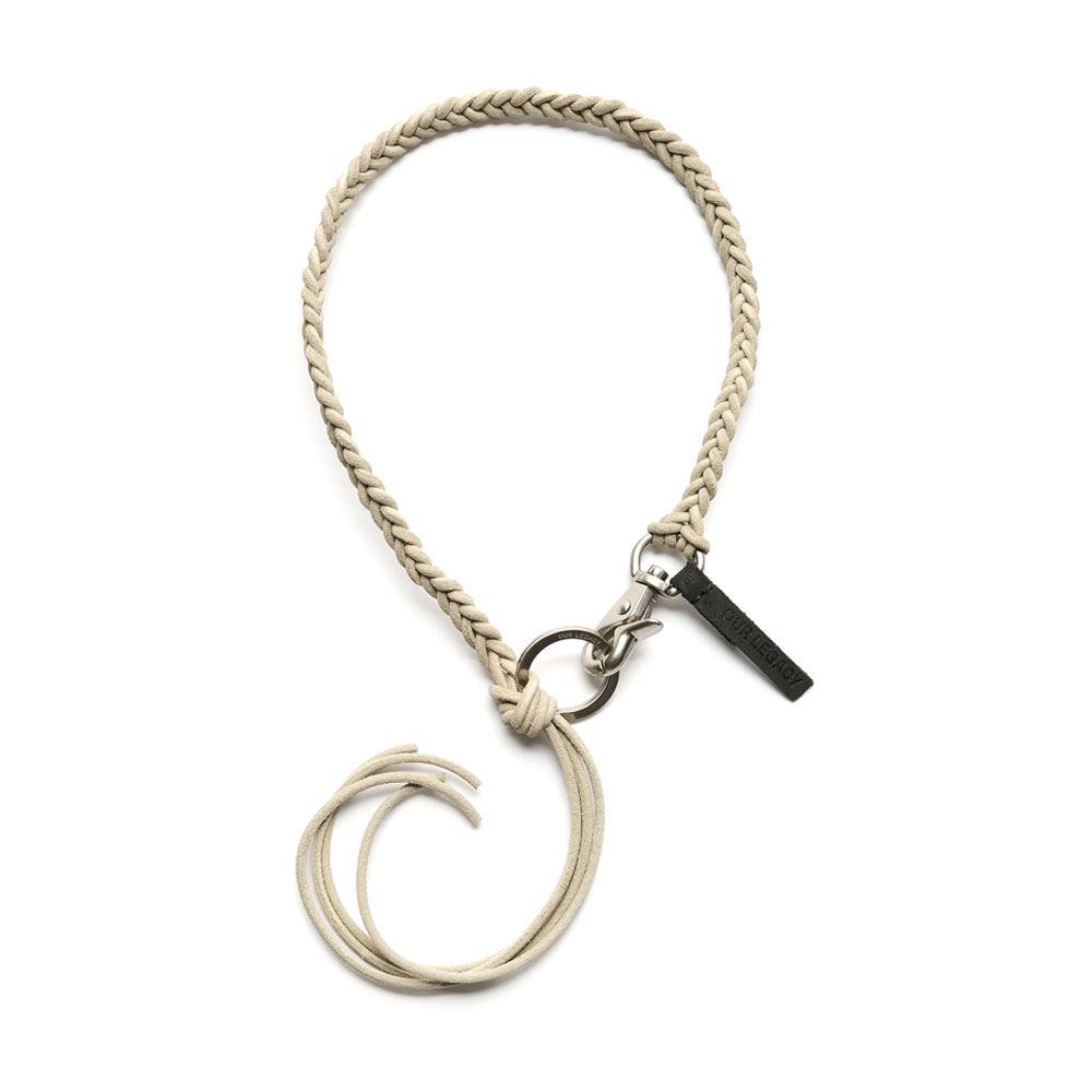 BRAIDED LADON SMOKY GREY LEATHER