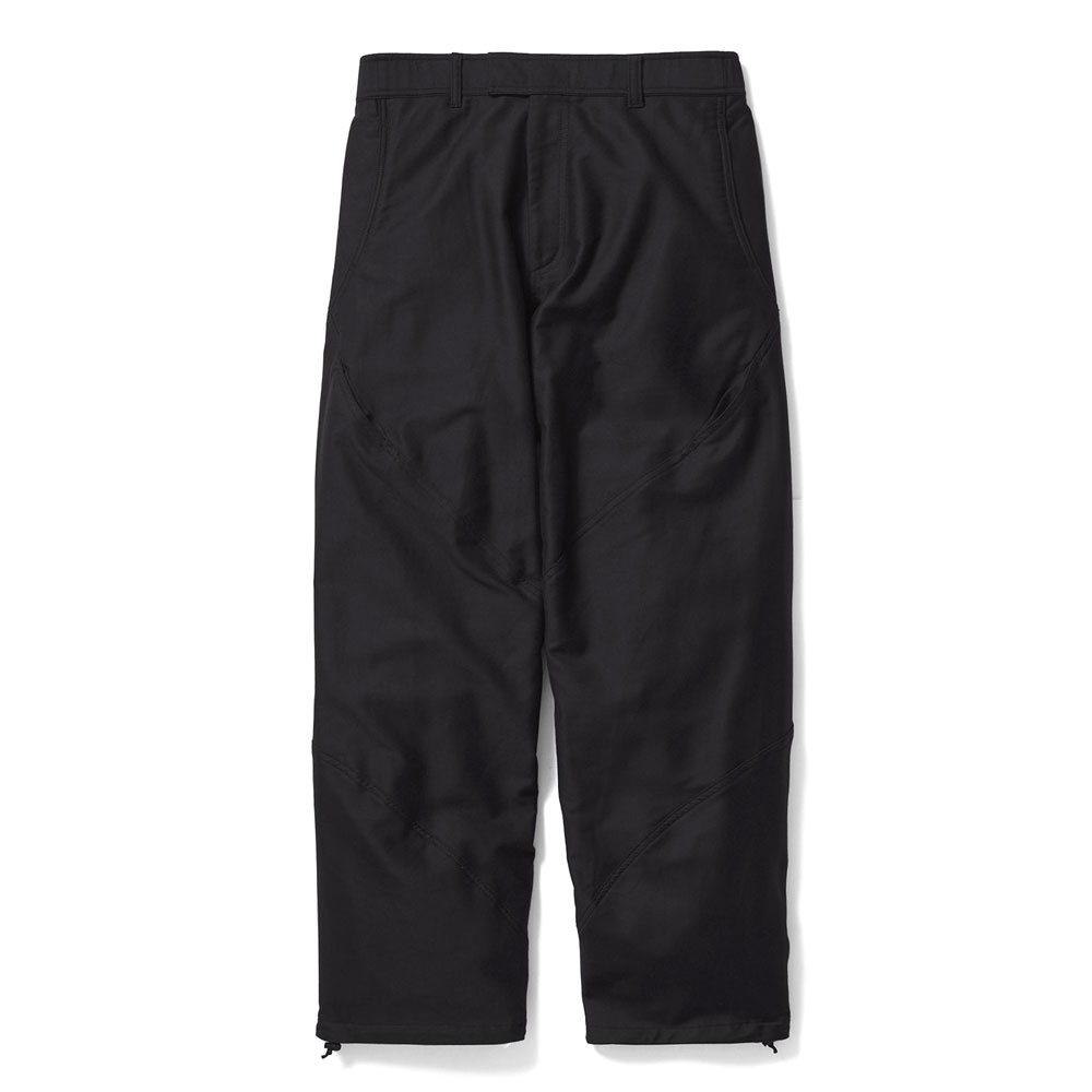 GZ75352 COTTON SILK WOOL BLEND HELICOID WIDE PANTS BIOTITE