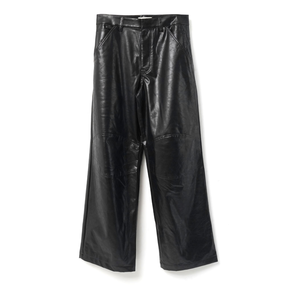 TECH PANT FAKE LEATHER BLACK