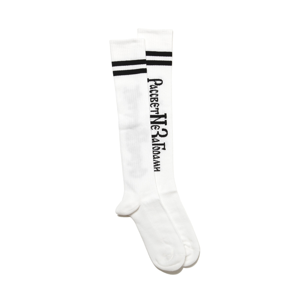 RASSVET x SLAVA MOGUTIN MENS COTTON MOGUTIN SOCKS WHITE