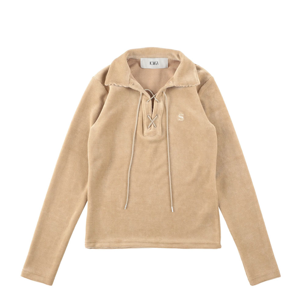 CORDUROY TIED UP SHIRTS BEIGE