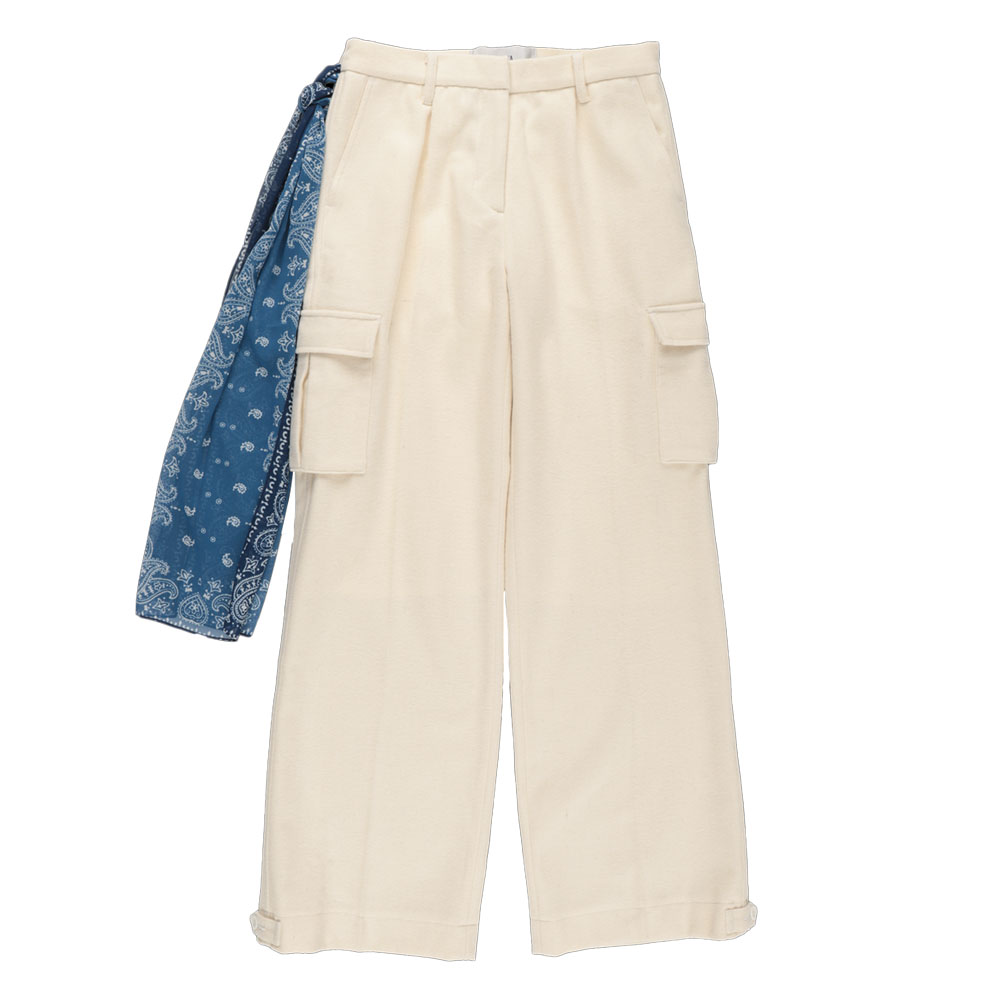 WOOL BDU PANTS WHITE
