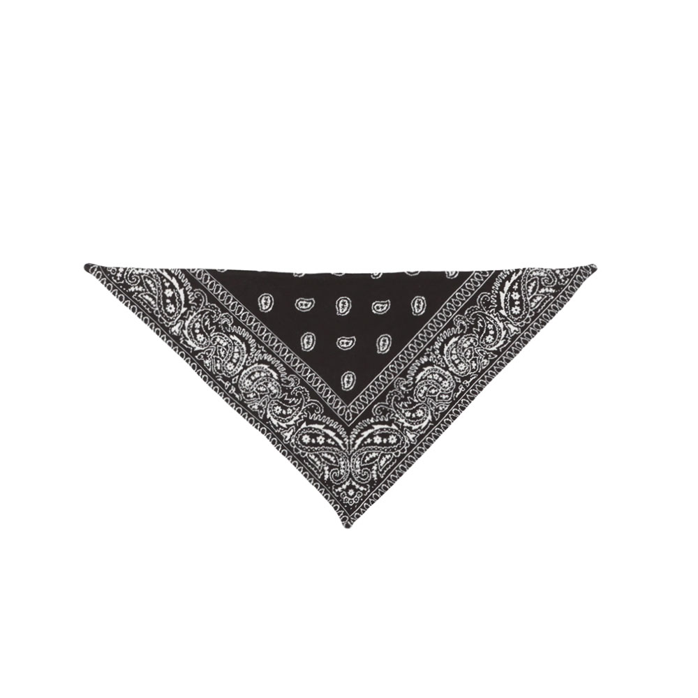 KNIT PAISLEY BANDANA BLACK