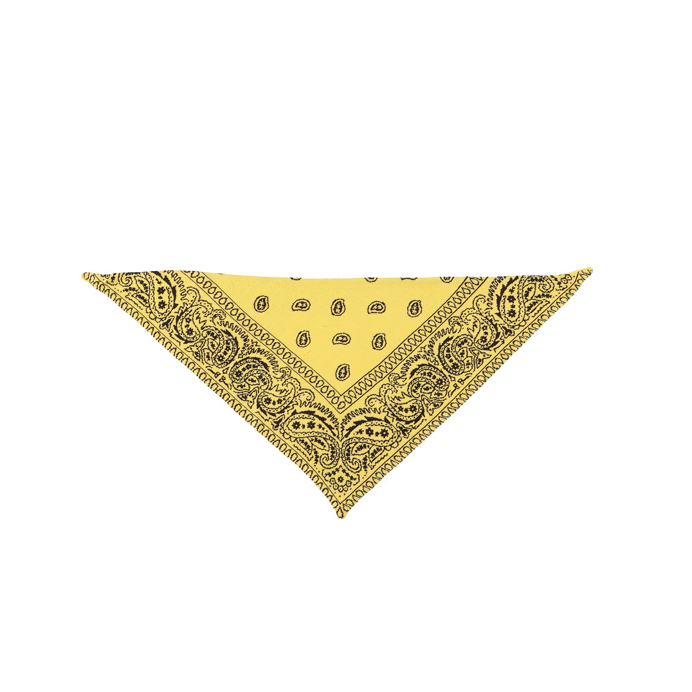 KNIT PAISLEY BANDANA YELLOW