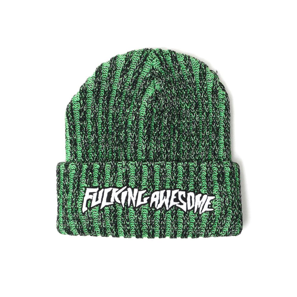 REFLECTIVE STRIPE BEANIE BLACK