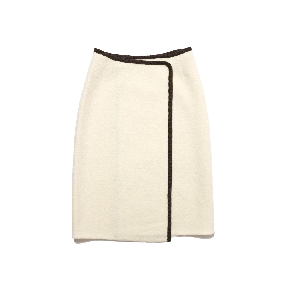WALKER SKIRT IVORY BICOLOUR FELTED _