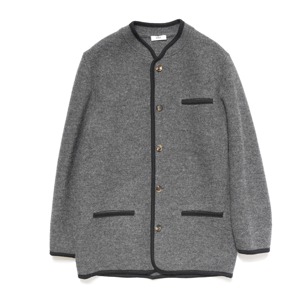WALKER JACKET GREY BICOLOUR FELTED _