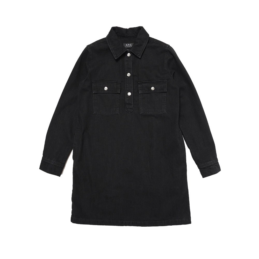 MIA DRESS STONE WASHED BLACK