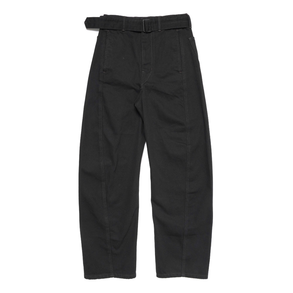 TWISTED BELTED PANTS BLACK