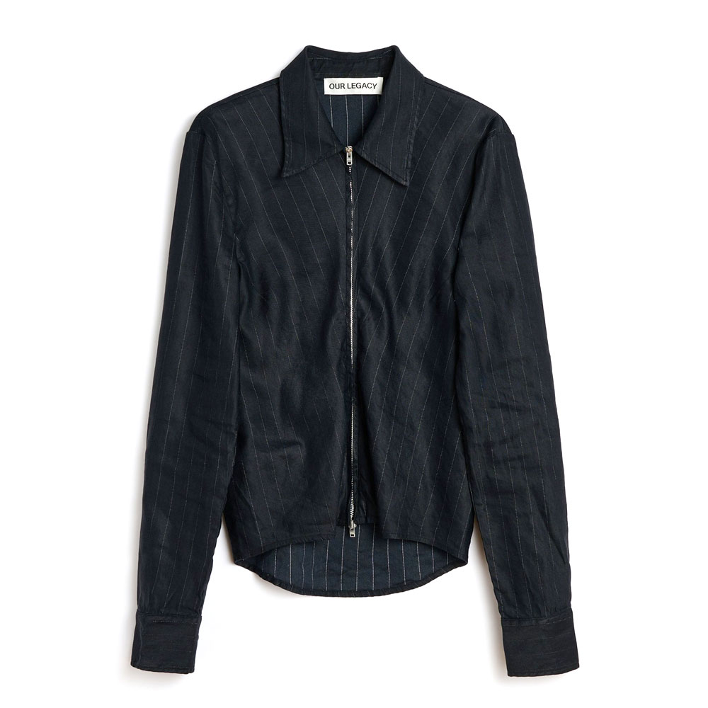 SLIM ZIP SHIRT NIGHT COVER FLEX PINSTRIPE