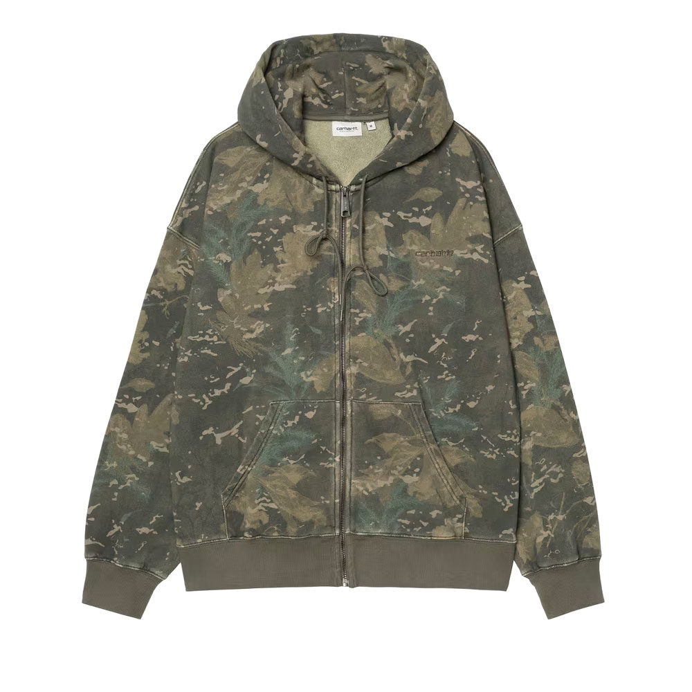 HOODED BENTON SWEAT CAMO COMBI GREEN GARMENT DYED