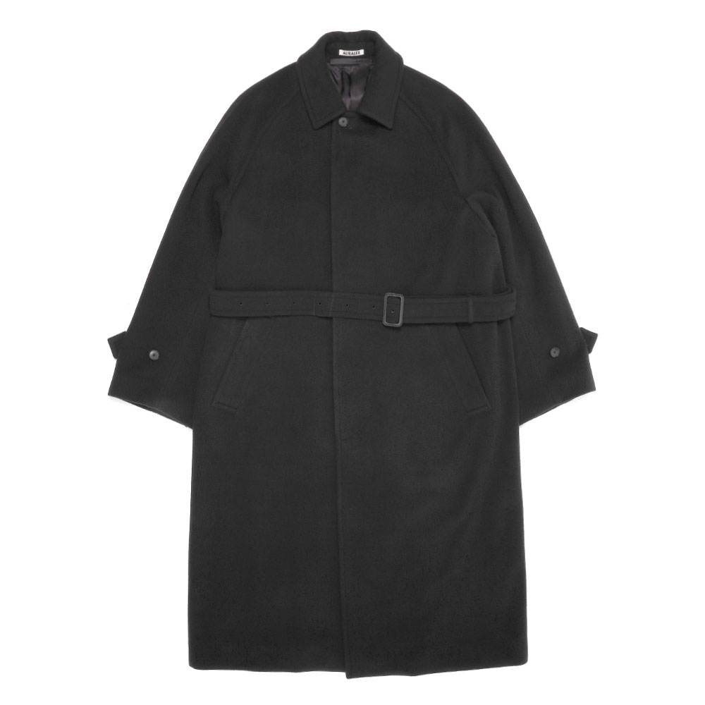 SUPER FINE WOOL MOSSER SOUTIEN COLLAR COAT BLACK A25AC01WM