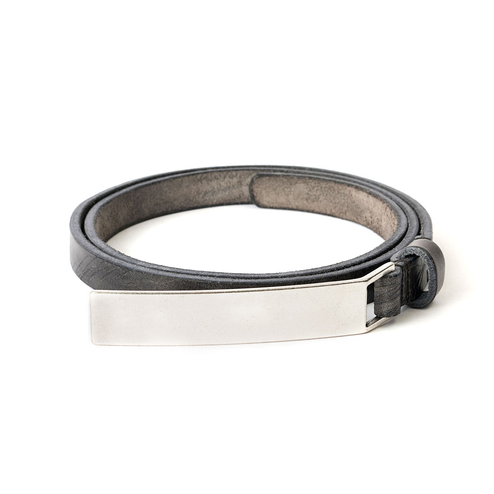 STRAP BELT SOFT COAL TORN BOVINE