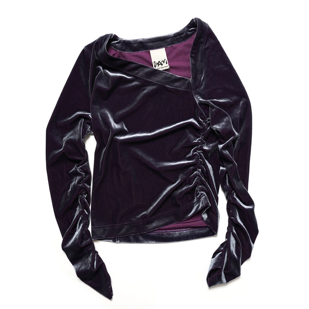 GONIOCHROMISM VELOUR TOP PURPLE HAZE
