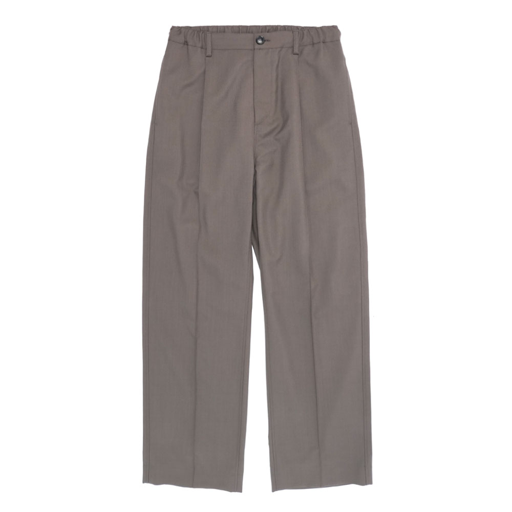 TRUFFLE BROWN WOOL WIDE LEG TROUSERS TRUFFLE BROWN