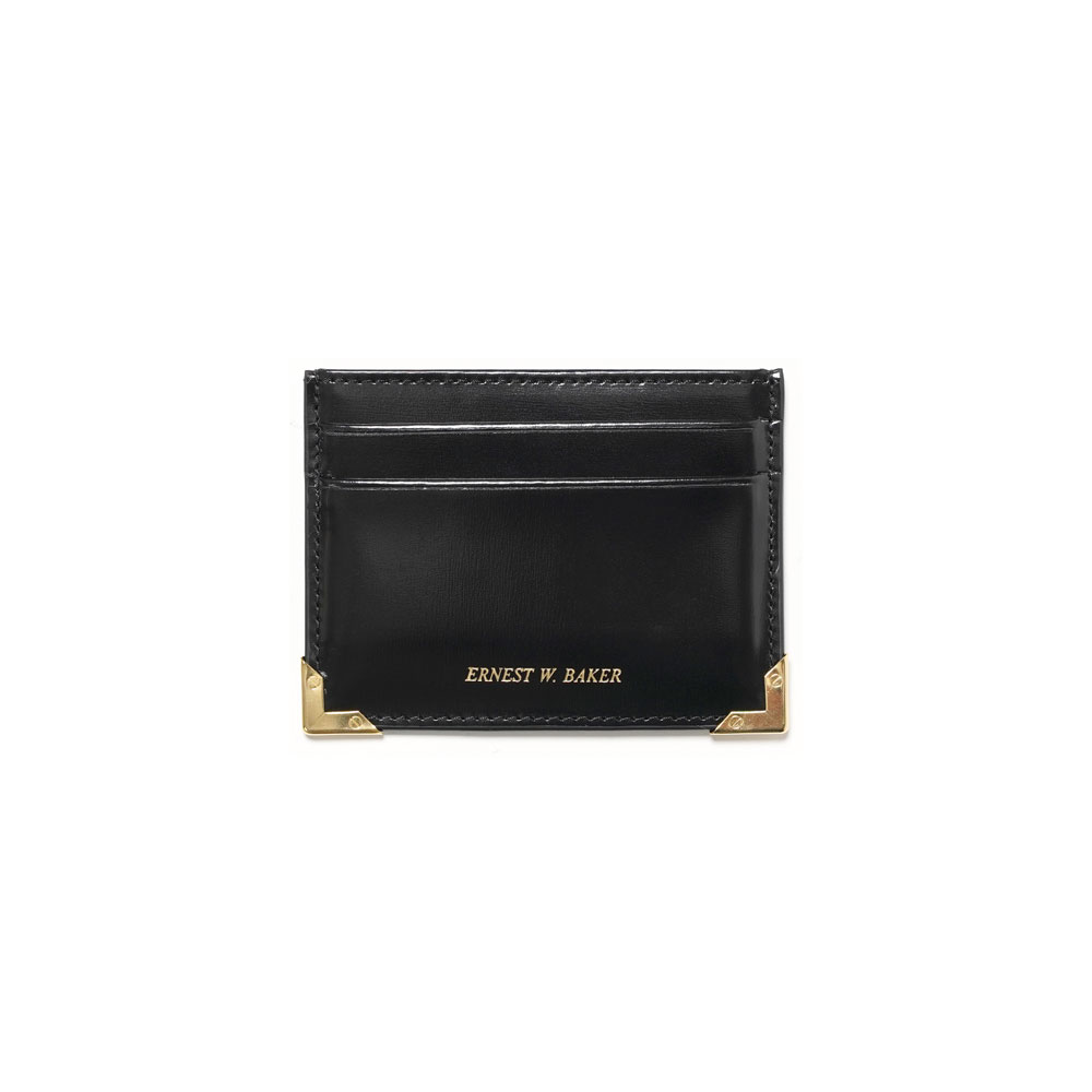 GOLD EDGE CARD HOLDER BLACK