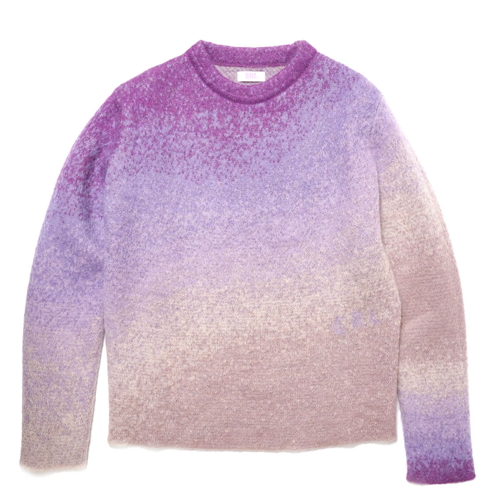 UNISEX GRADIENT CREW NECK SWEATER KNIT PURPLE _
