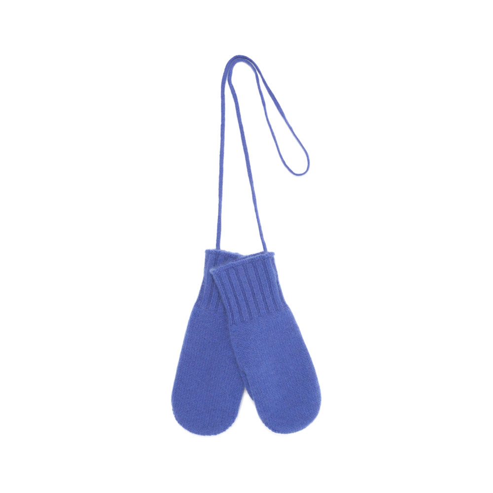 BABYCASHMERE KNIT MITTENS ROYAL BLUE