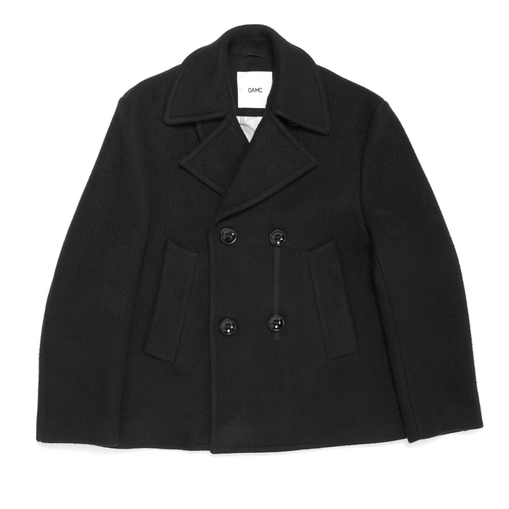 DOUBLE FABRIC PECOAT BLACK