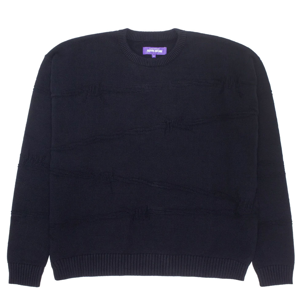 BARBED WIRE KNIT SWEATER BLACK