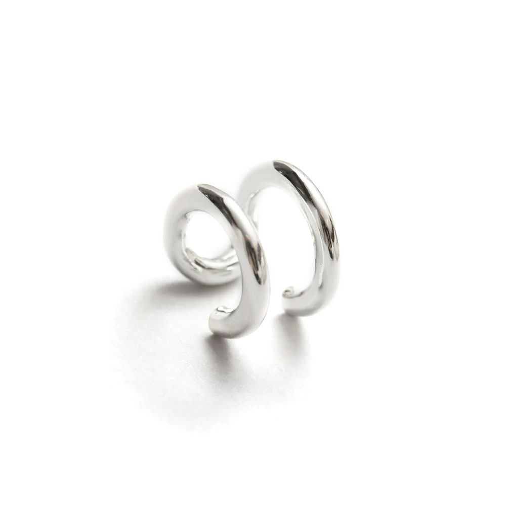 TURN EAR CUFF 101662 POLISHED SILVER