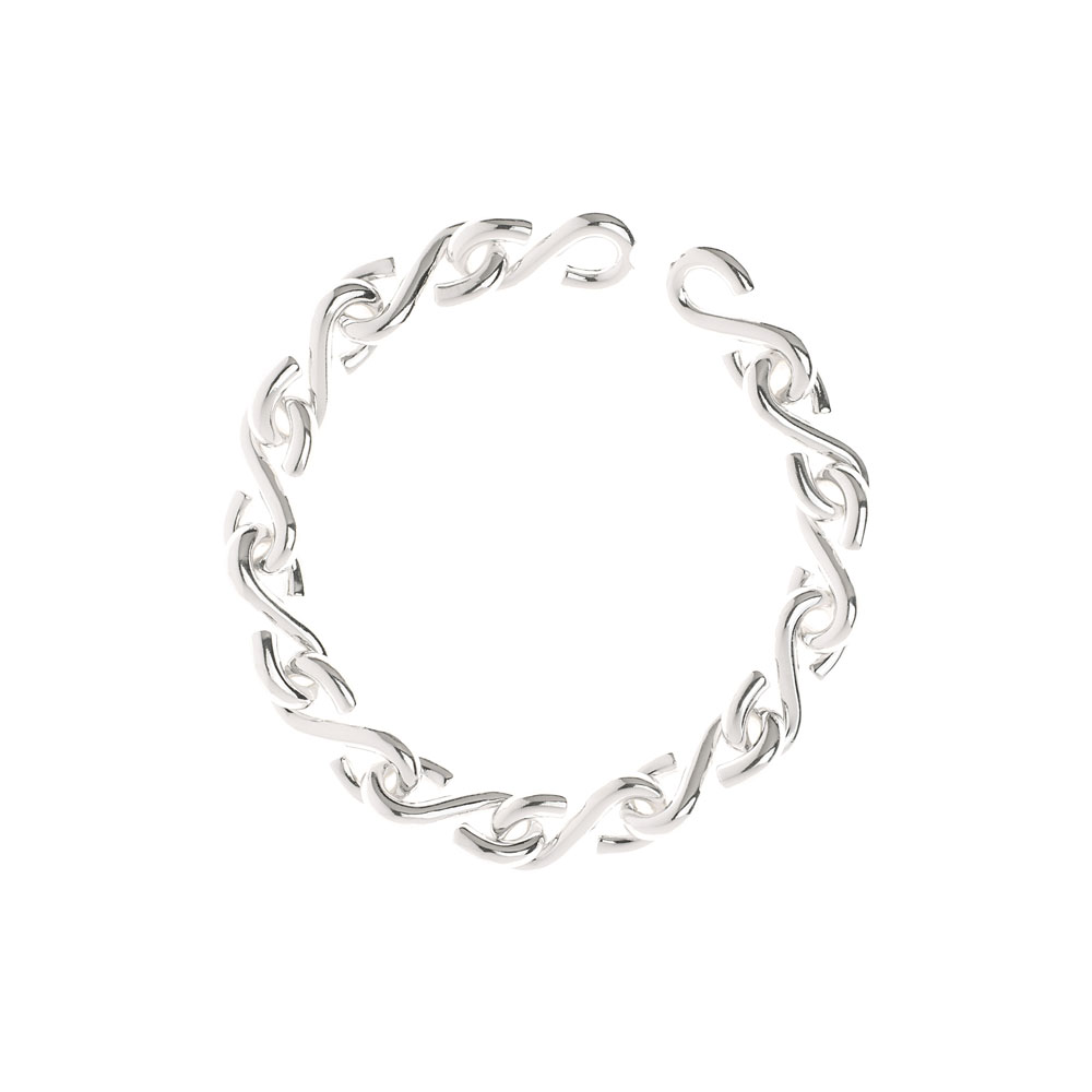 S BRACELET 101650 POLISHED SILVER