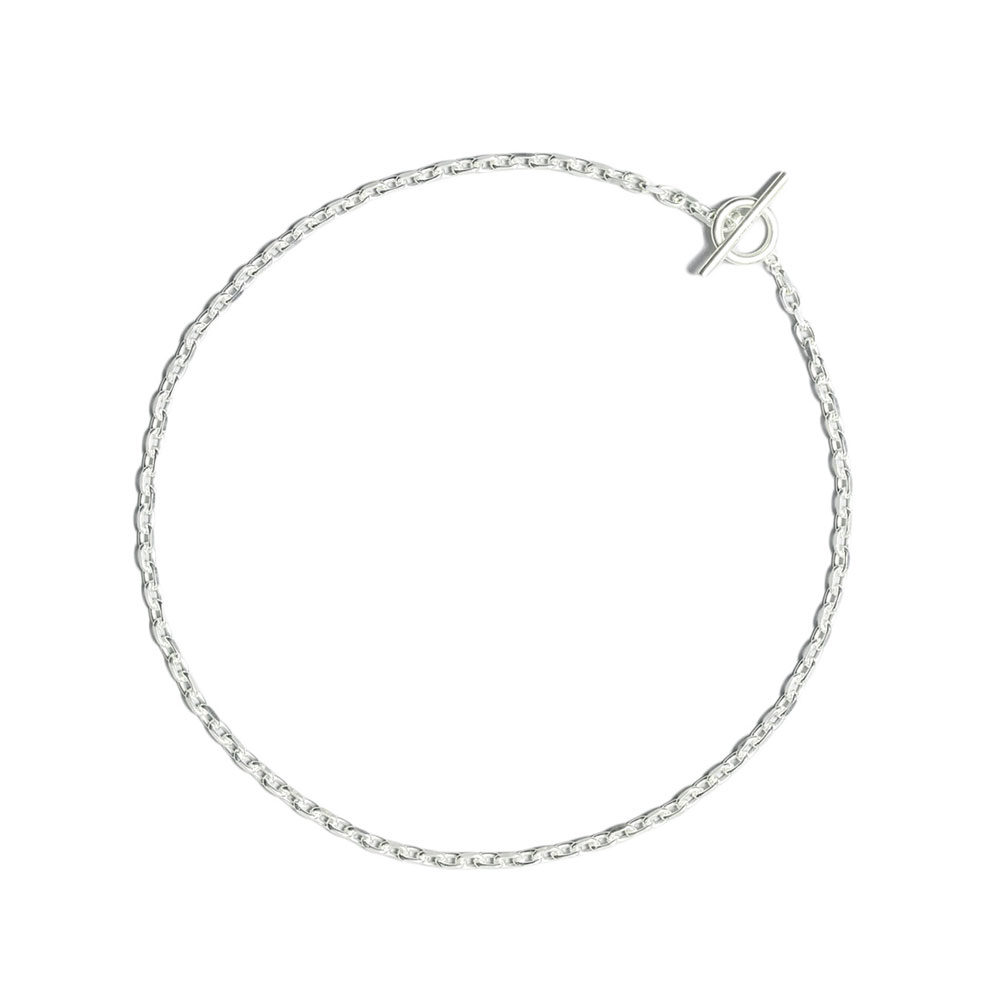 ANCHOR NECKLACE - SHORT 101684 POLISHED SILVER
