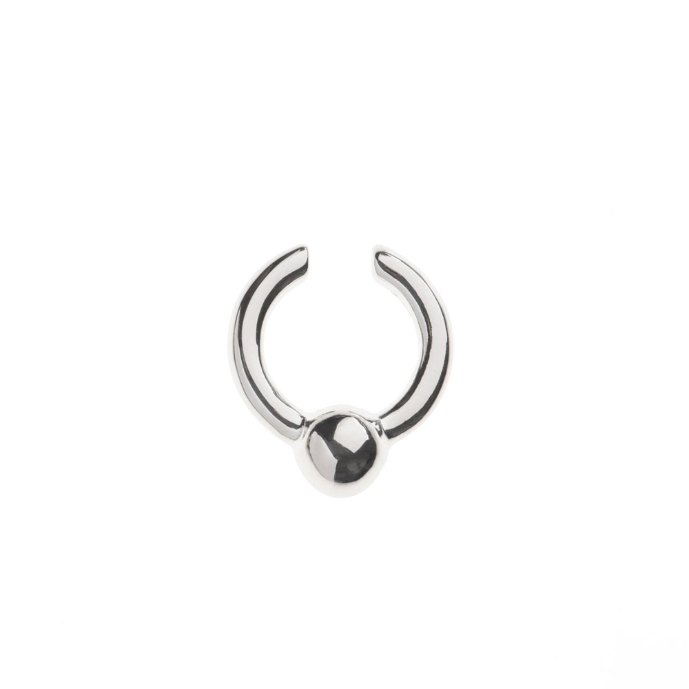 PEARL EAR CUFF 101774 POLISHED SILVER