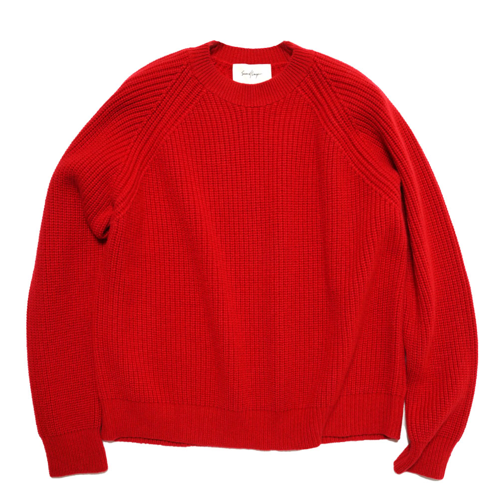 CASHMERE RAGLAN PULLOVER RED