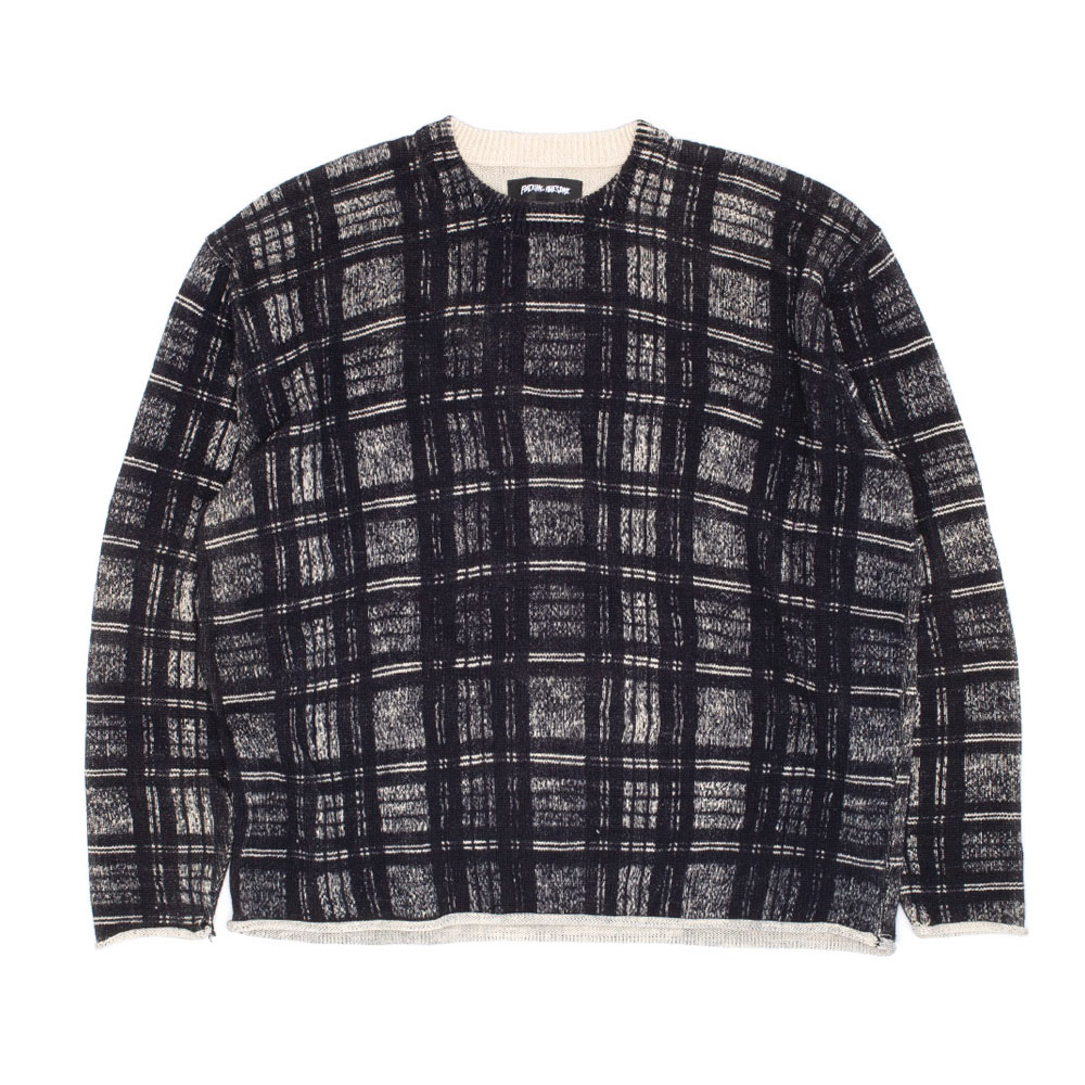 PRINTED PLAID SWEATER BLACK/PLAID