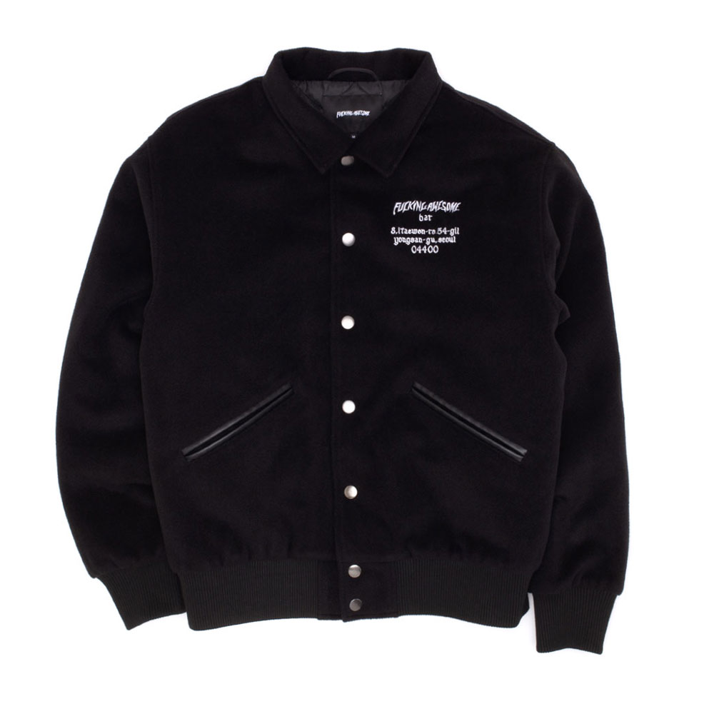 KOREA BAR VARSITY JACKET BLACK