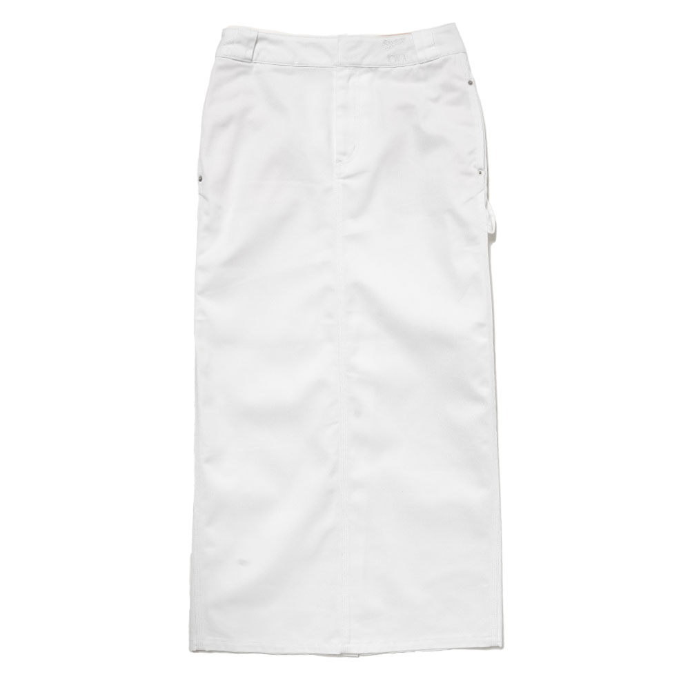 PAINTER LONG SKIRT by KOWGA x CARSERVICE x DICKIES WHITE