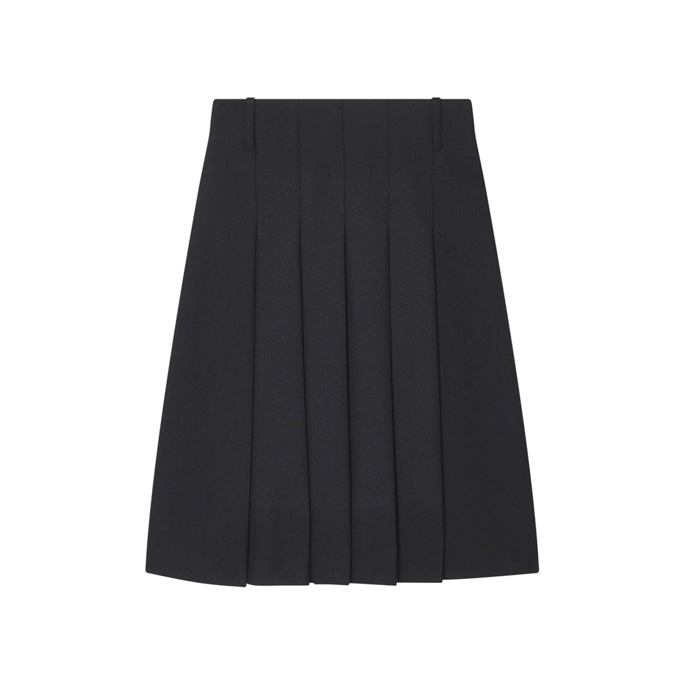 LONG PLEATED SKIRT BLACK
