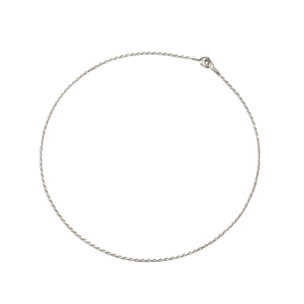 ROPE NECKLACE THIN 101946 POLISHED SILVER