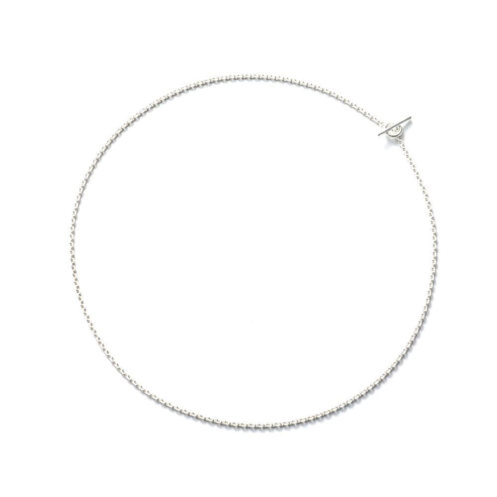 STRING NECKLACE ONE 101362 POLISHED SILVER