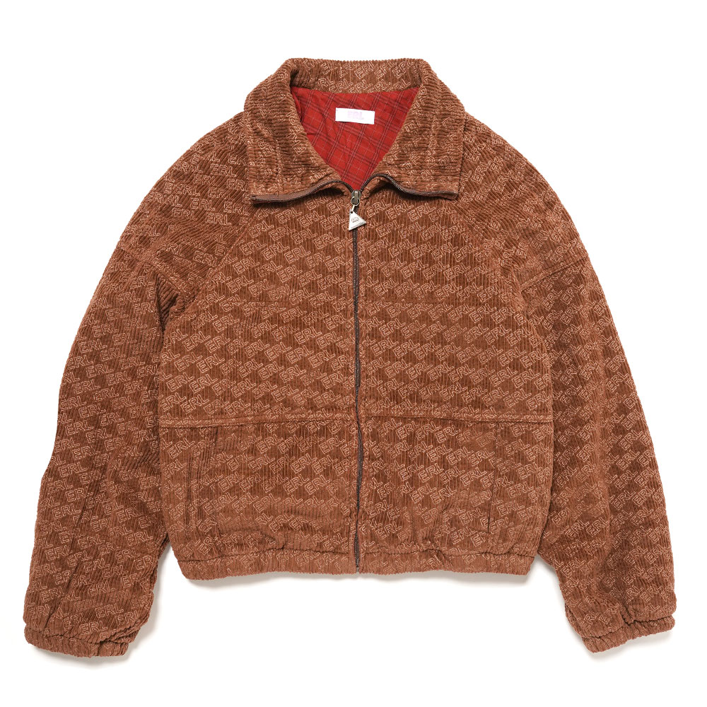 UNISEX CORDUROY EMBOSSED JACKET WOVEN BROWN _