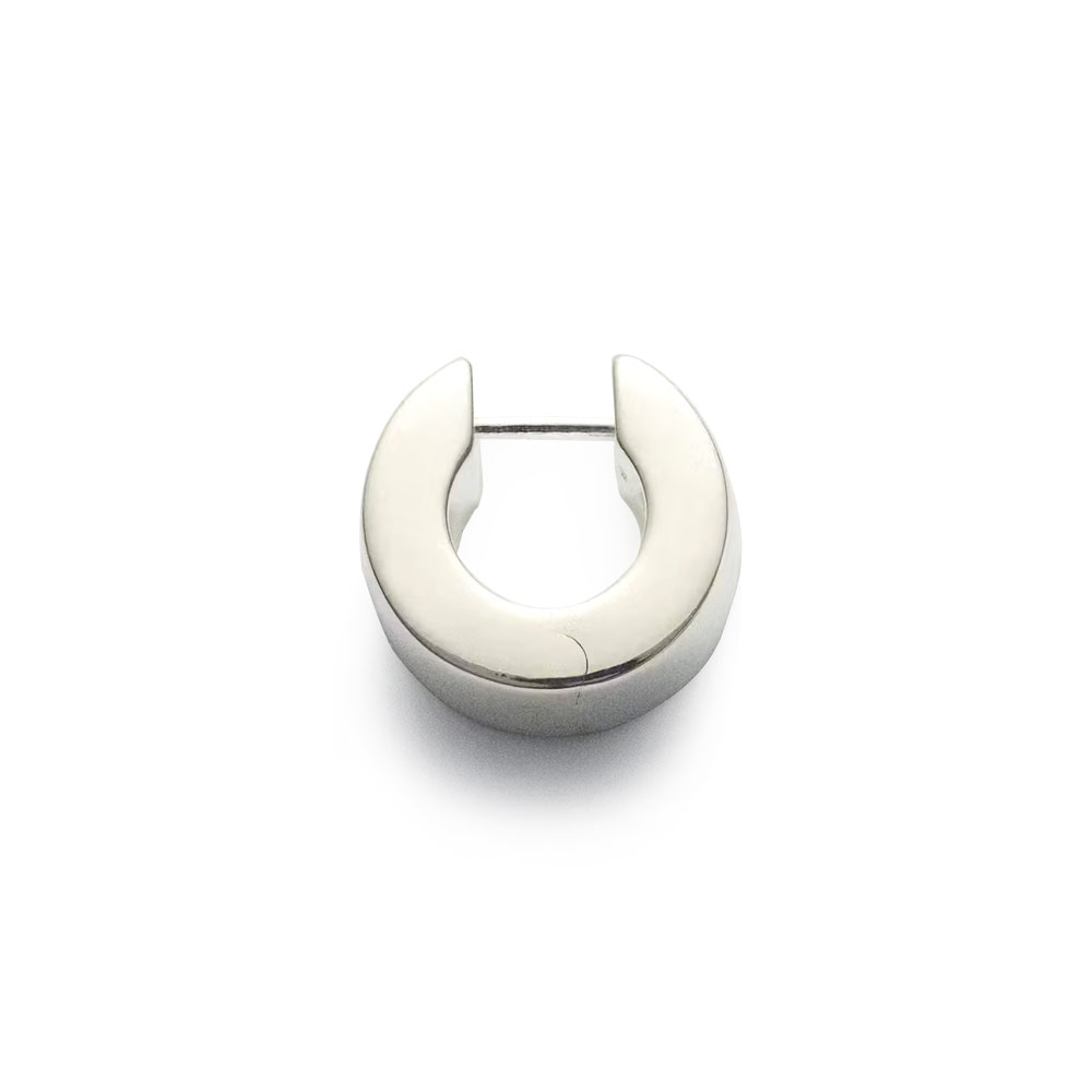 BULK EARRING 102028 POLISHED SILVER (SINGLE)